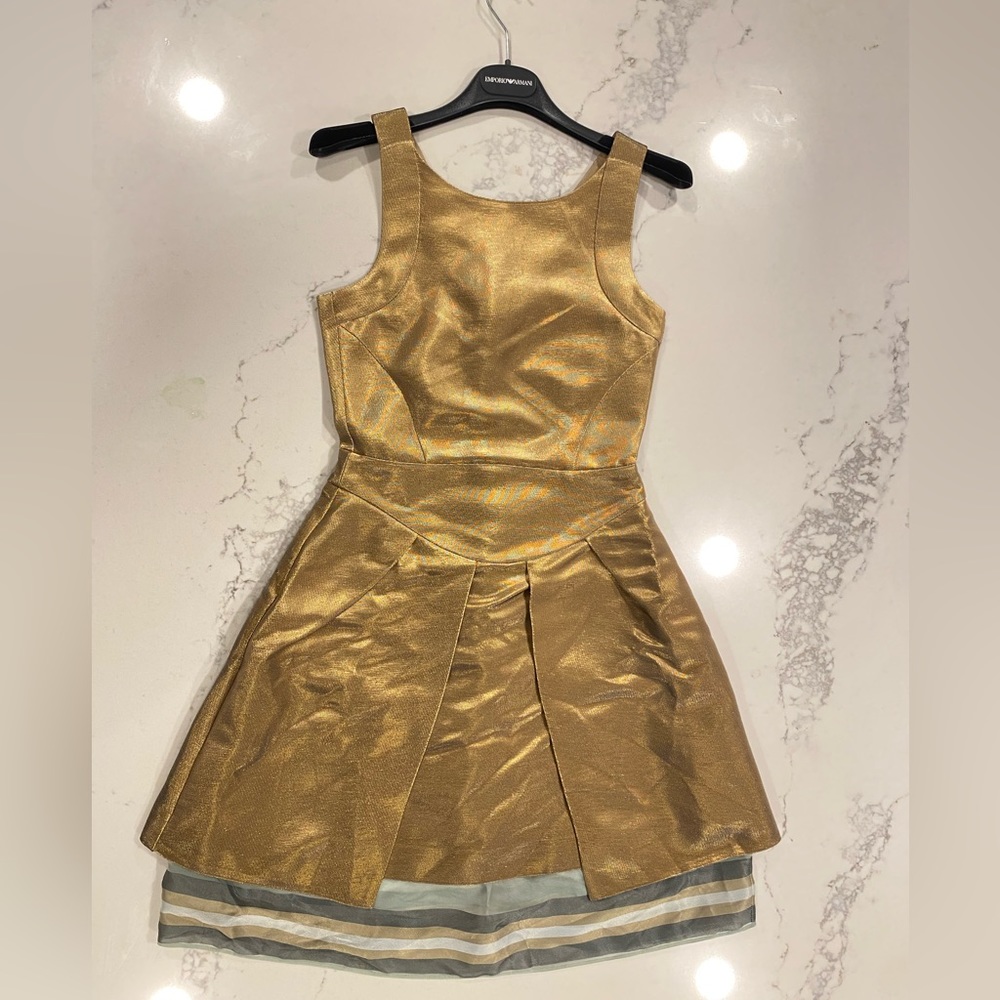 Sleeveless Techno Crinkle Chiffon Dress